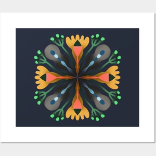 Circular floral composition Posters and Art